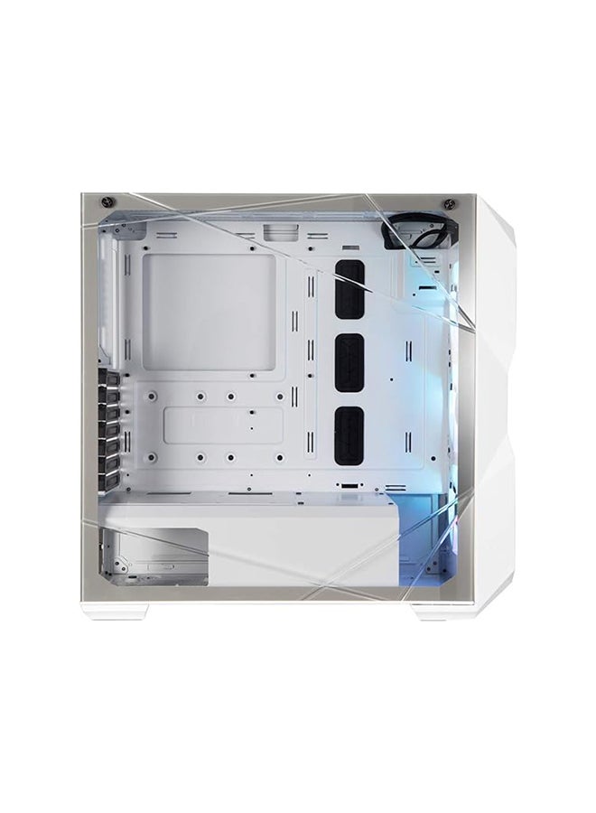 MasterBox TD500 Mesh white- ARGB PC Case with Tessellated Mesh, 3 x 120mm Pre-Installed Fans, Crystalline Glass Side Panel, Flexible Air Flow Configurations White