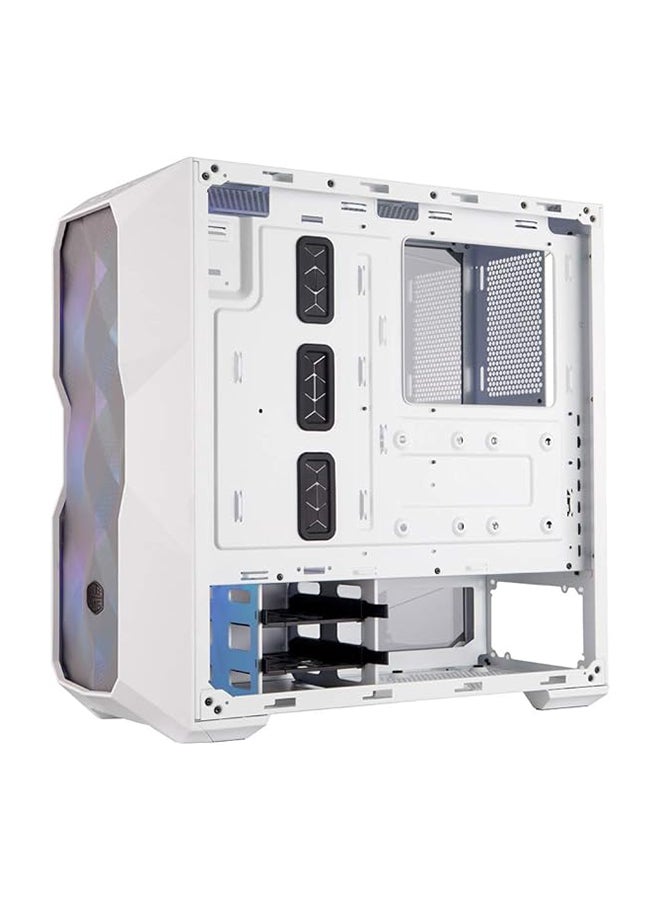 MasterBox TD500 Mesh white- ARGB PC Case with Tessellated Mesh, 3 x 120mm Pre-Installed Fans, Crystalline Glass Side Panel, Flexible Air Flow Configurations White