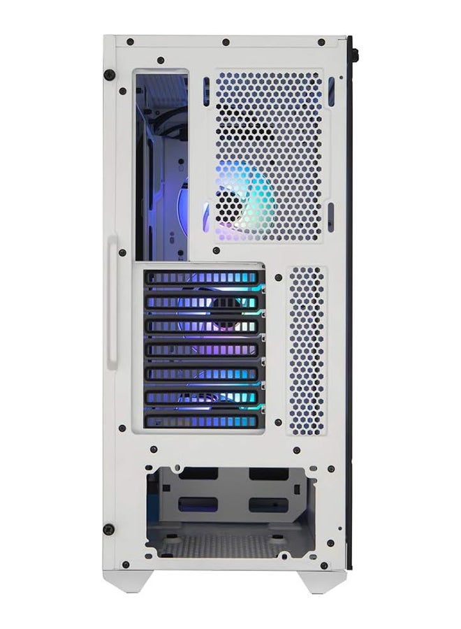 MasterBox TD500 Mesh white- ARGB PC Case with Tessellated Mesh, 3 x 120mm Pre-Installed Fans, Crystalline Glass Side Panel, Flexible Air Flow Configurations White