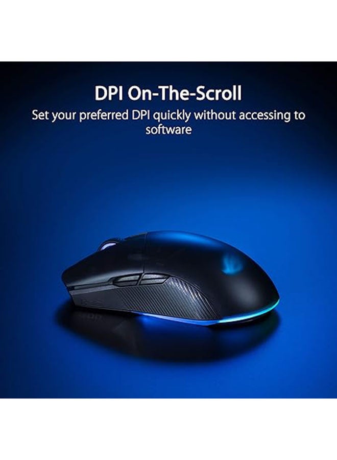 ASUS - Optical Gaming Mouse ROG Pugio II Ergonomic & Truly Ambidextrous PC Gaming Mouse Configurable & Swappable Side Buttons 16,00 DPI Optical Sensor Aura Sync RGB Tactile Mice Black - Image 1