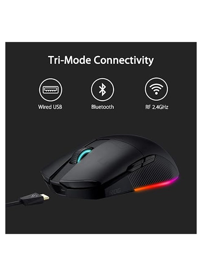 ASUS - Optical Gaming Mouse ROG Pugio II Ergonomic & Truly Ambidextrous PC Gaming Mouse Configurable & Swappable Side Buttons 16,00 DPI Optical Sensor Aura Sync RGB Tactile Mice Black - Image 1