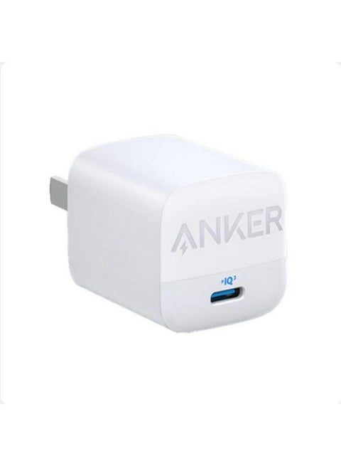 313 GaN 30W Foldable Charger PIQ 3.0 Durable Compact Fast Charger For iPhone 15/15 Plus/15 Pro/15 Pro Max/14/13, Galaxy, Pixel 6/7, iPad/iPad Mini Cable Not Included White