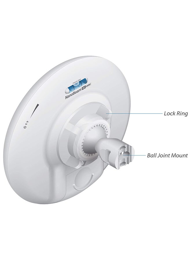 Networks NBE-5AC-GEN2 NanoBeam ac Gen2 airMAX ac CPE with Dedicated Management Radio, 450+ Mb/s Throughput, 2 x 10/100/1000 ETH Ports, Wi-Fi Radio for Mgt, NBE-5AC-GEN2 White - pnsku/N70026118V/45/_/1700836468/015697a3-4ada-4afa-943c-2ade6762a447