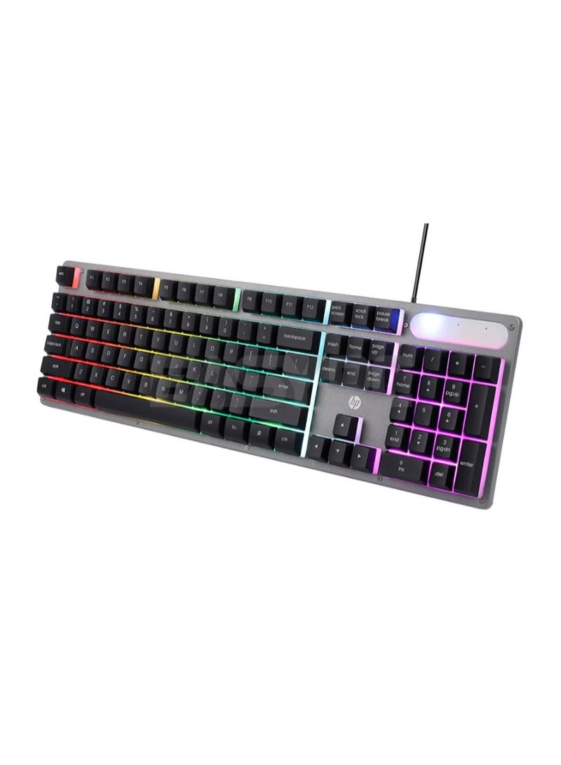 HP - Gaming Keyboard and Mouse Combo KM300F, Wired RGB Backlit Keyboard and Mouse, Rust & Scratch Proof Metal Penal - 6 Speed Adjustable DPI Gaming Mouse and Keyboard with Responsive Keys Black - Image 1