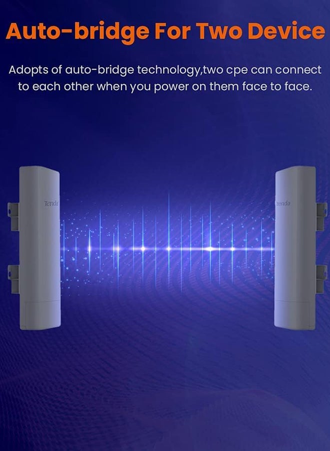 Tenda Outdoor Access Point Wi-Fi 2.4GHz 11N 150Mbps, 2 * 10 / 100Mbps Ethernet Port, Passive PoE, -30 ℃ ~ 60 ℃, IP64 Waterproof Enclosure, 6000V Lightning Protection(O3) White  - Image 5