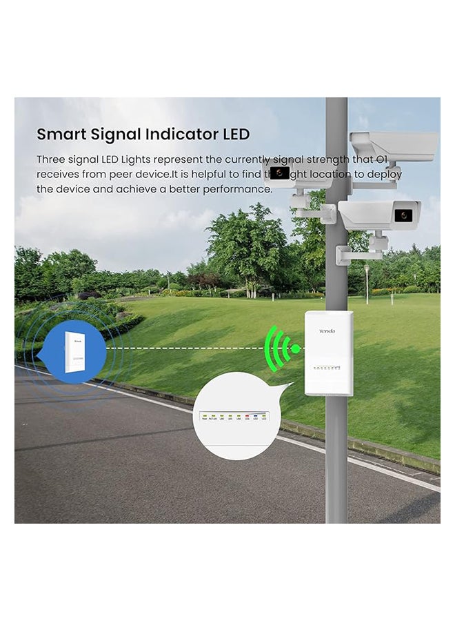 Tenda 5GHz AC867 Long Range Smart Manage Outdoor CPE, 12dBi, 5km+|Point to Point Wireless Bridge| Four Fast Ethernet Ports, Passive PoE Powered, IP65 Weatherproof, 6KV Lightning Protection White - Image 5
