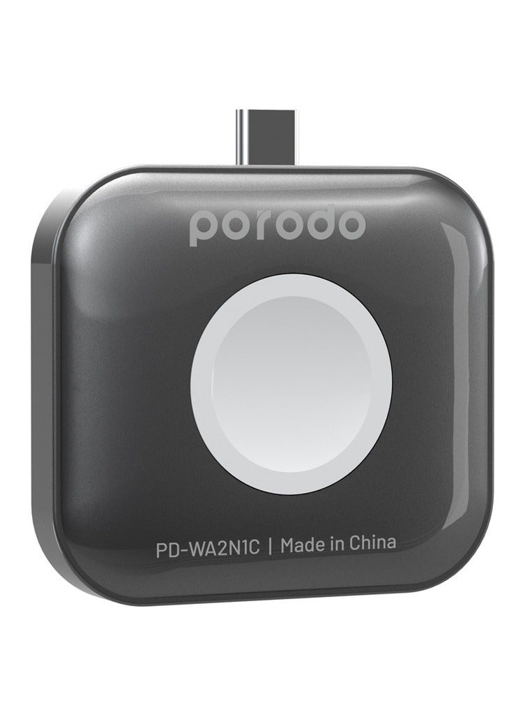 porodo 2 In1 Apple Watch And Airpod Charger With Type-C Connector Grey 