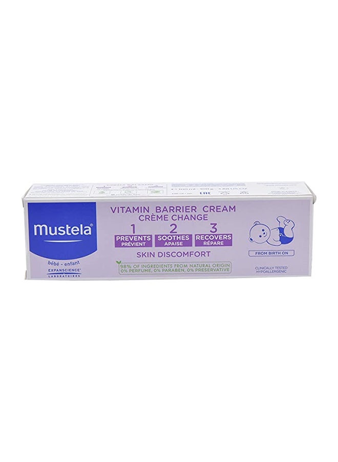 Mustela - Baby 123 Vitamin Barrier Cream- 100Ml - Image 1