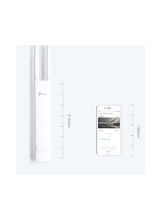 TP-LINK - EAP110 N300 Wireless N Outdoor Access Point, Up to 300Mbps Wi-Fi with 2x2 MIMO technology, Passive PoE, Omada Software Controller Black - Image 1