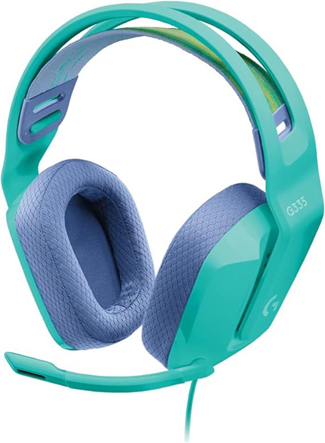 Logitech - G335 Wired Gaming Headset, with Microphone, 3.5mm Audio Jack, Comfortable Memory Foam Earpads, Lightweight, Compatible with PC, PlayStation, Xbox, Nintendo Switch Mint - Image 1