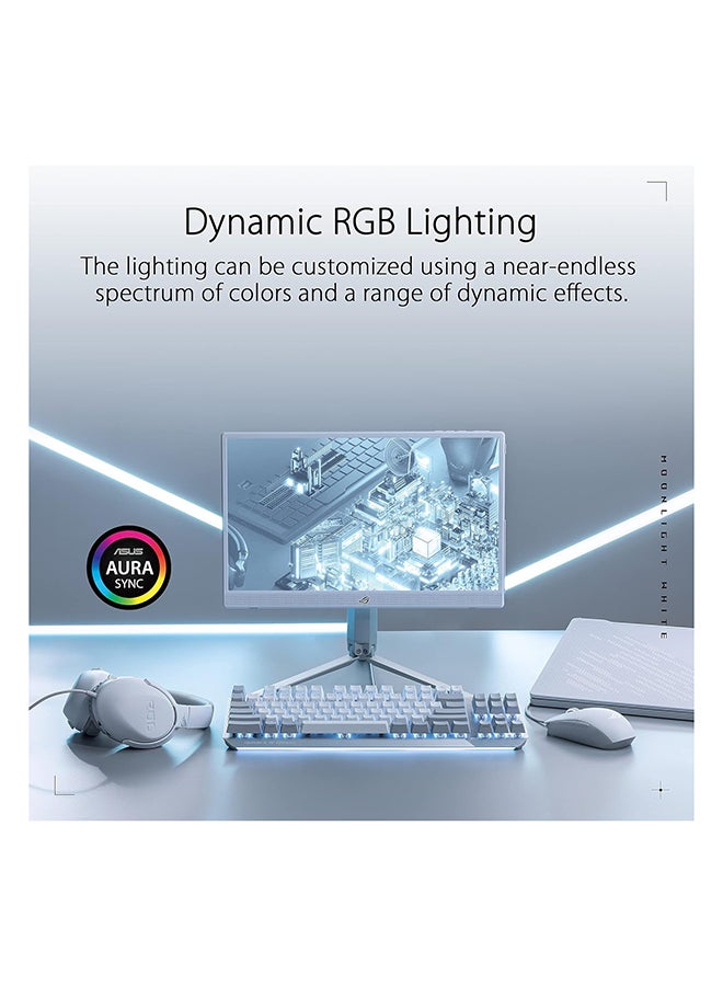 ASUS - ROG Strix Impact II Moonlight White Gaming Mouse | Ambidextrous and Lightweight Design, 6200 DPI Optical Sensor, Push-Fit Hot Swappable Switches, Aura Sync RGB Lighting, Minimal Design White - Image 1