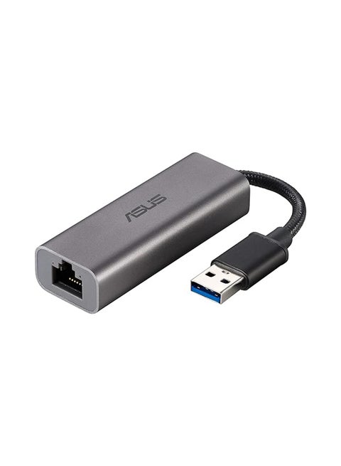 2.5G Ethernet USB Adapter (USB-C2500) Wired LAN Network Connection for Mac OS, Linux, Windows, Backward Compatible on 2.5G, 1G, 100Mbps, Ideal for Gaming Grey, Black