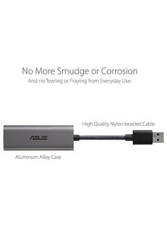 ASUS 2.5G Ethernet USB Adapter (USB-C2500) Wired LAN Network Connection for Mac OS, Linux, Windows, Backward Compatible on 2.5G, 1G, 100Mbps, Ideal for Gaming Grey, Black  - Image 3