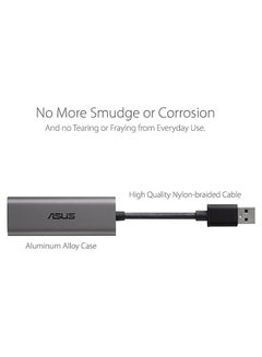ASUS 2.5G Ethernet USB Adapter (USB-C2500) Wired LAN Network Connection for Mac OS, Linux, Windows, Backward Compatible on 2.5G, 1G, 100Mbps, Ideal for Gaming Grey, Black  - Image 4