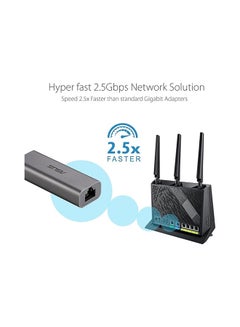 ASUS 2.5G Ethernet USB Adapter (USB-C2500) Wired LAN Network Connection for Mac OS, Linux, Windows, Backward Compatible on 2.5G, 1G, 100Mbps, Ideal for Gaming Grey, Black  - Image 5