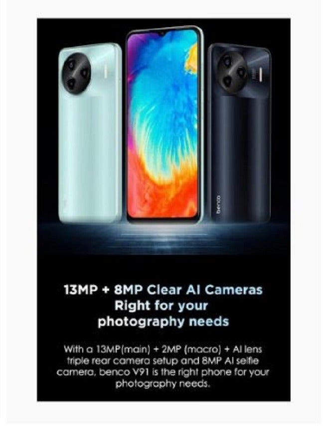 benco V91 Midnight Black 8GB + 128GB 4G - Middle East Version  - Image 3