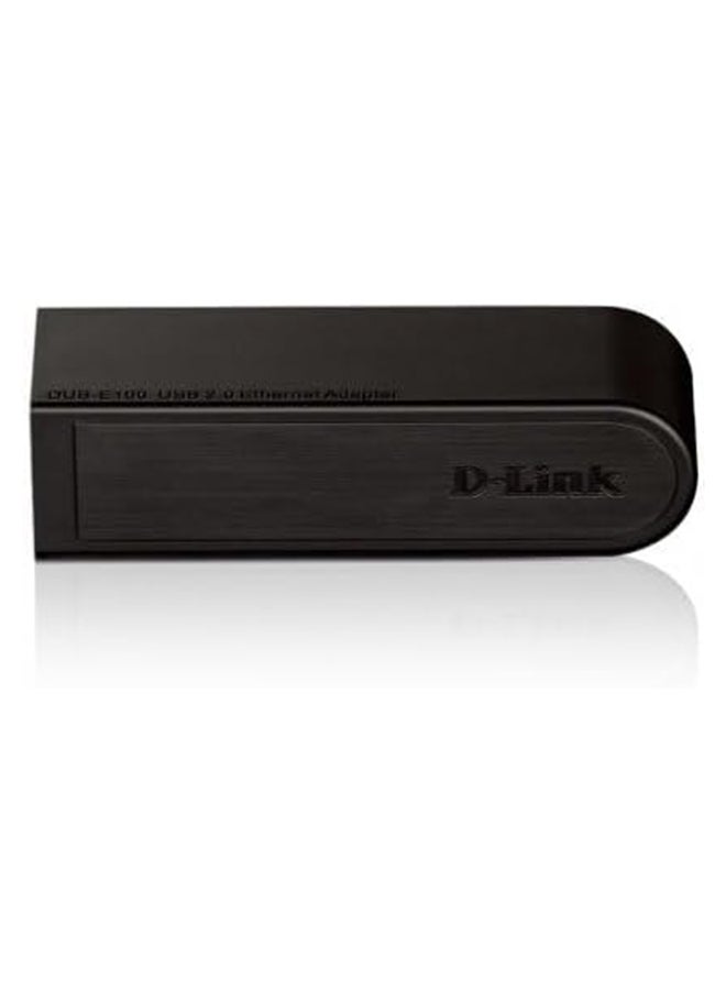 D-Link DUB-E100 High-Speed USB 2.0 Fast Ethernet 10/100 Mbit/s Ethernet Adapter Black  - Image 5