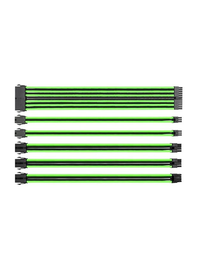 Thermaltake Sleeve Cable – Green And Black - AC-034-CN1NAN-A1 ‎Green and Black - Image 1