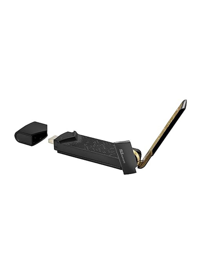 أسوس محول WiFi 6 AX1800 USB WiFi USB AX56 ثنائي النطاق WiFi 6 Client، دعم 2x2، الألعاب والبث، التوصيل والتشغيل، أمان شبكة WPA3، MU MIMO، Beamforming Black  - Image 5