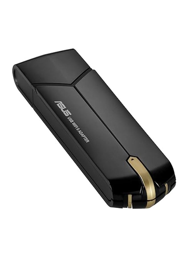 أسوس محول WiFi 6 AX1800 USB WiFi USB AX56 ثنائي النطاق WiFi 6 Client، دعم 2x2، الألعاب والبث، التوصيل والتشغيل، أمان شبكة WPA3، MU MIMO، Beamforming Black  - Image 4