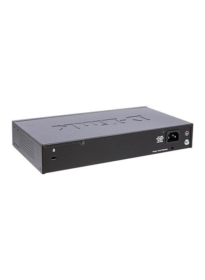 D-Link - DES-1024D 24-Port Fast Ethernet Unmanaged Desktop Switch, 100Mbps per Port, Fanless, Energy-Efficient (IEEE 802.3az), Metal Housing, 8K MAC Address Table, Rackmountable | DES-1024D Black - Image 1