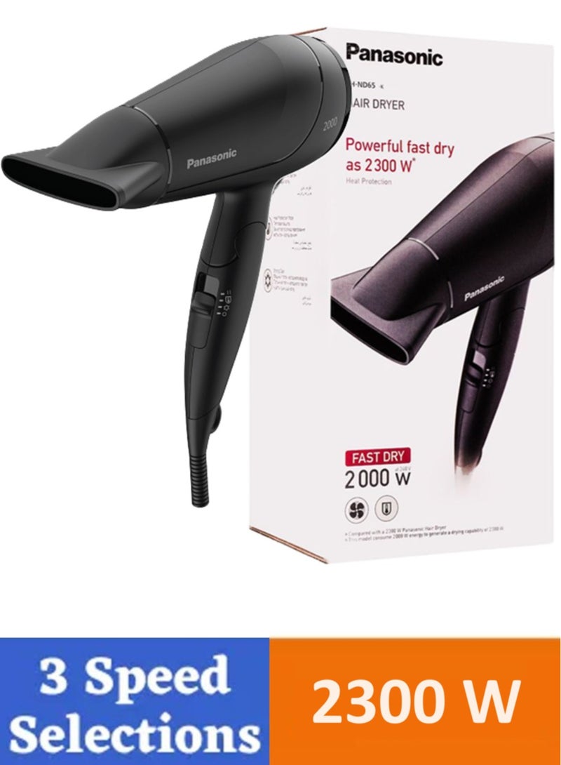 Panasonic Professional Compact Powerful Hair Dryer With 11Mm Concentrator Nozzle For Fast Drying And Smooth Finish 2300W Black - Image 2