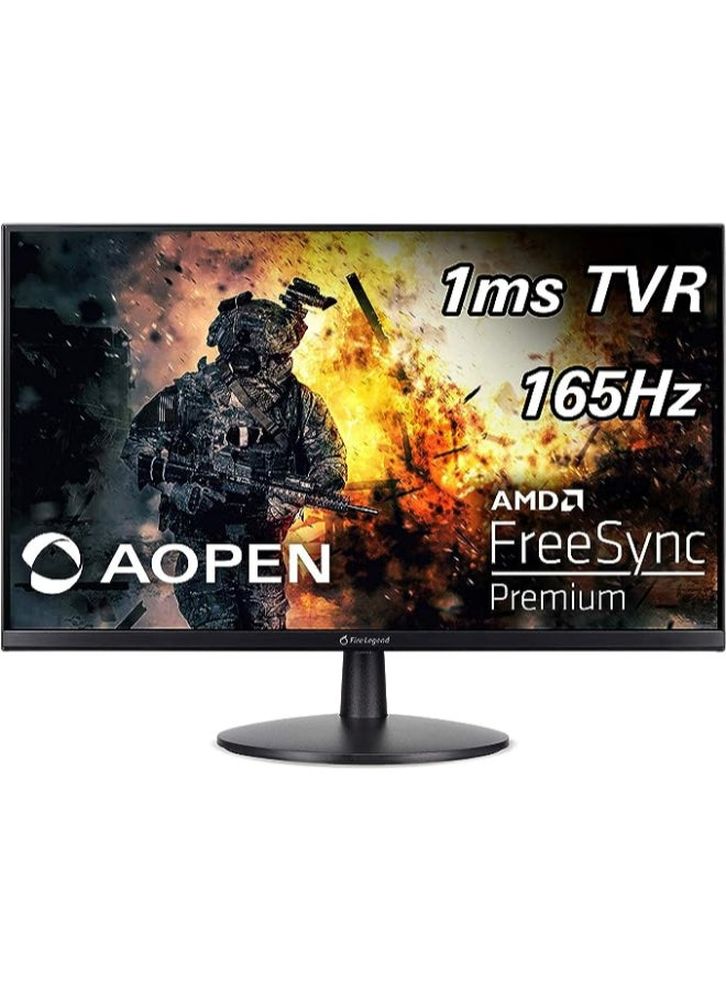 Aopen 24MV1Y Pbmiipx 23.8" Full HD (1920 x 1080) FPS RTS Gaming Monitor | AMD FreeSync Premium Technology | Up to 165Hz | 1ms | VESA and Tilt Compatible I 2 x HDMI Ports & 1 x Display Port, Speakers Black - Image 1