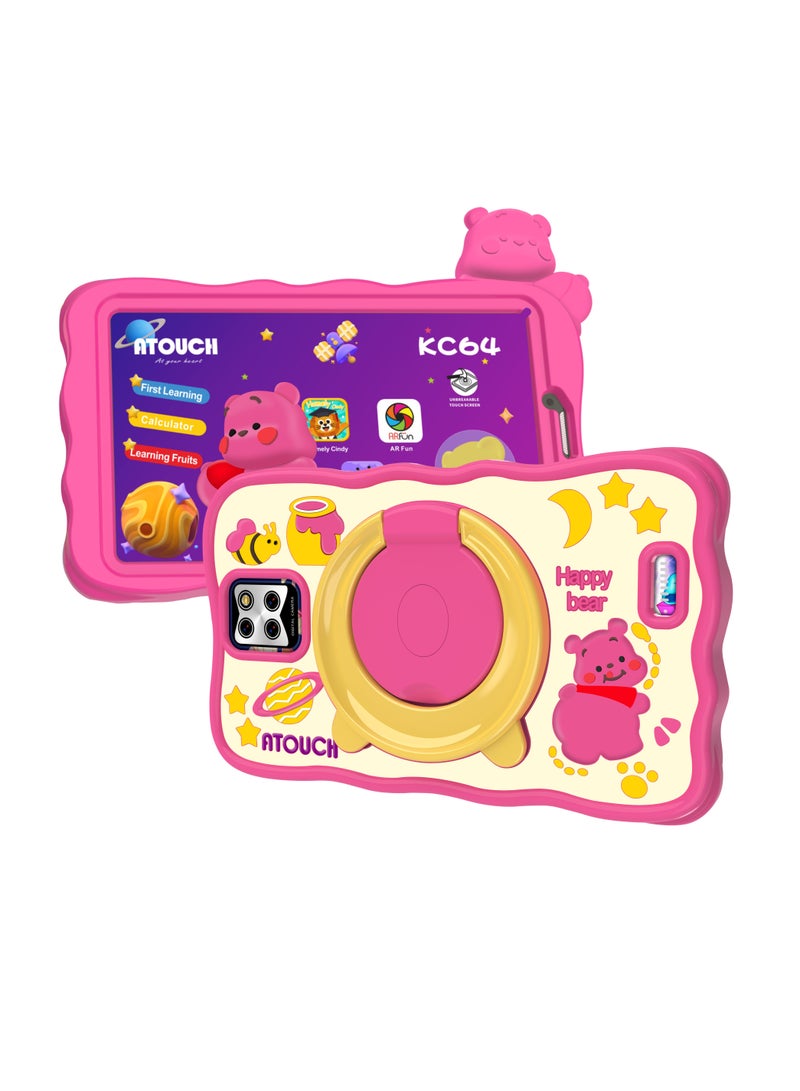 ATOUCH - Smart Android Kids Tablet 7-Inch Display Dual Sim 5G Network Built-In Stand Silicone Case With Carry Bag - Image 1