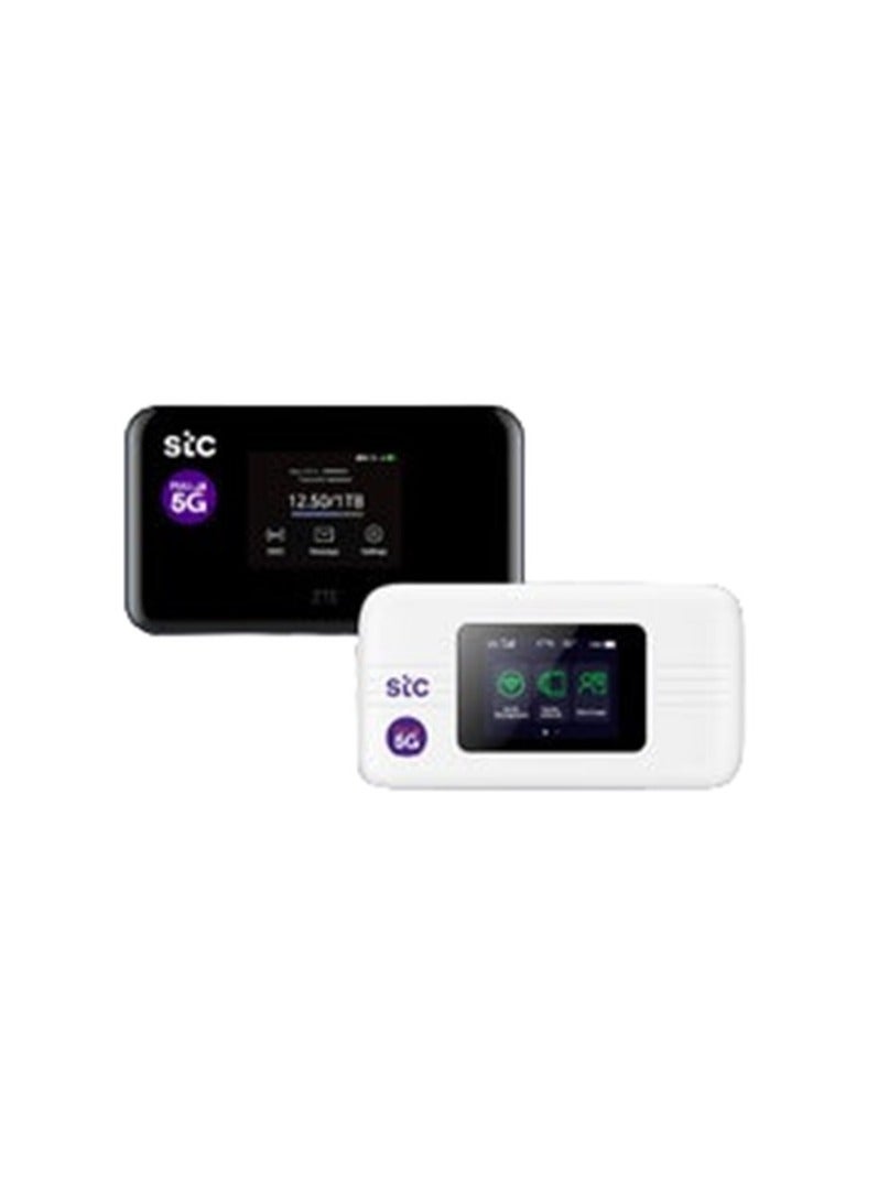 اس تي سي 5000 ملي امبير سويالينك 5G موبايل واي فاي مع شاشة تعمل باللمس يدعم جميع شبكات 5G ابيض ابيض  - Image 1