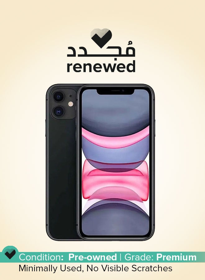 Apple Renewed - iPhone 11 128GB Black 4G - International Version - Image 1