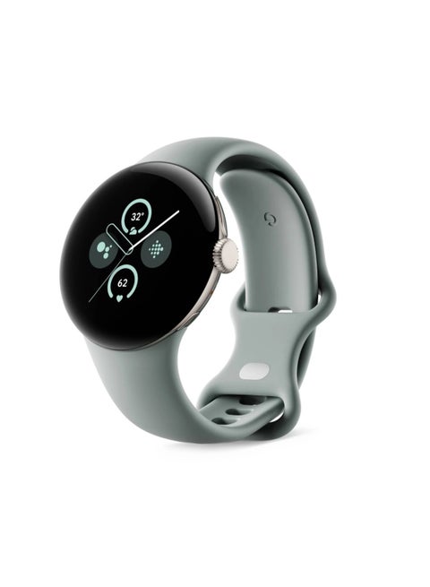 ساعة Pixel Watch 2 الذكية باللون الذهبي الشامبانيا مع شبكة Wi-Fi نشطة