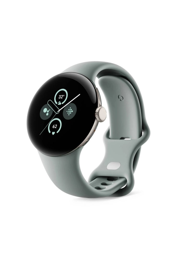 Google - Pixel Watch 2 Champagne Gold Smartwatch With Active Band Wi-Fi hazel - Image 1