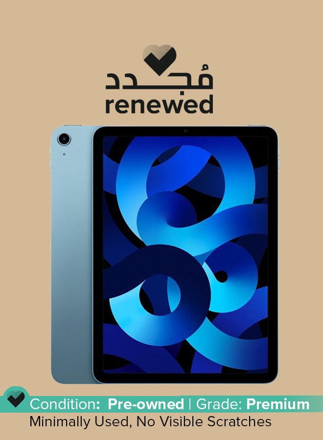 ابل  Renewed - iPad Air 2022 (5th Gen) 10.9-inch 64GB Wi-Fi Blue - Image 1