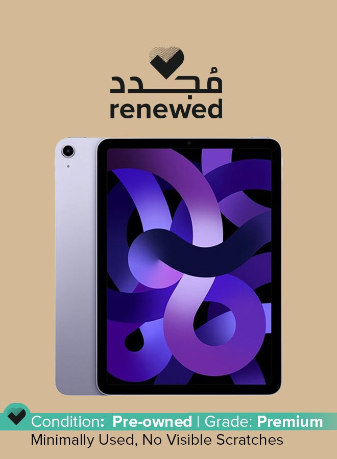 Apple Renewed - iPad Air 2022 (5th Gen) 10.9-inch 64GB Wi-Fi Purple - Image 1
