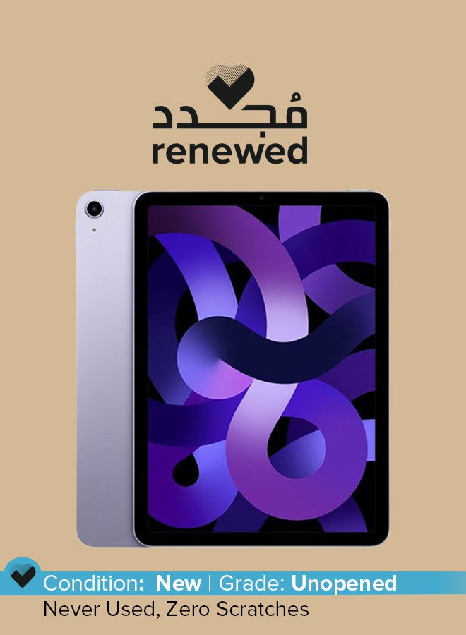 Apple Renewed - iPad Air 2022 (5th Gen) 10.9-inch 64GB Wi-Fi Purple - Image 1
