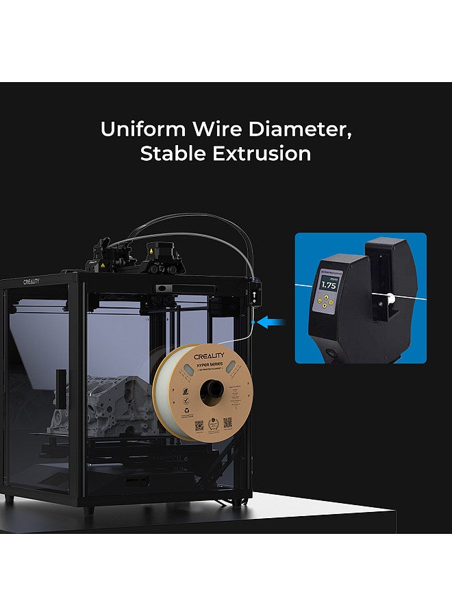 Creality 3D Hyper PLA  Filament 1.75mm High Fluidity High Speed 3D Printing Material Stable Extrusion Spool Dimensional 1KG(2.2lb) Accuracy +/-0.03mm Standard 1 Roll - Grey Grey - Image 3