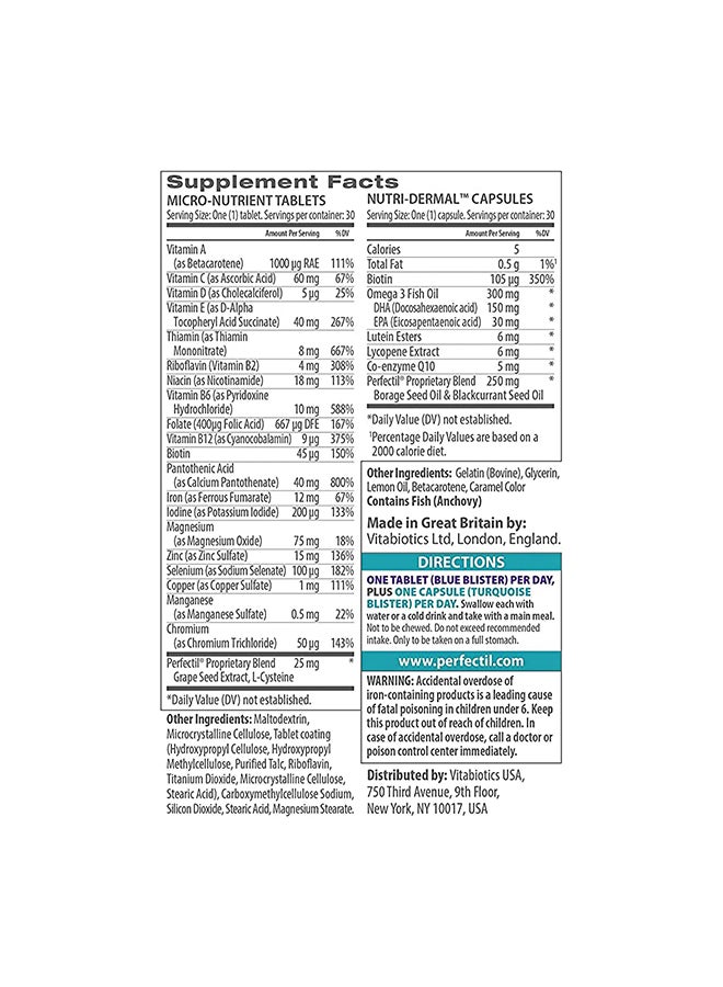 Vitabiotics Perfectil Plus Skin Tablets/Capsules 56'S - Image 3