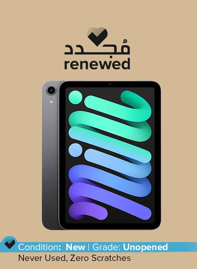 أبل Renewed - iPad Mini 2021 (6th Gen) 8.3-Inch 64GB WiFi Space Gray With Facetime  - Image 1