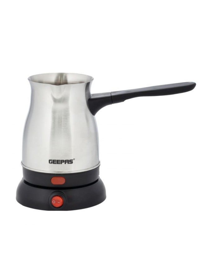 GEEPAS 0.8 Litre Stainless Steel Electric Turkish Coffee Maker 0.8 L 800 W GK38050 Silver  - Image 1