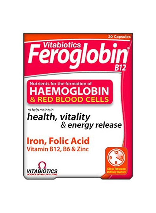 Vitabiotics Feroglobin B12 Capsules- Pack Of 30 - Image 2