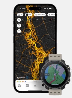 Suunto Vertical Stainless Adventure Watch Long Battery, Outdoor Offline Maps, Storm Alarm, Weather Forecast, Dual-Band GPS/GNSS, Heart Rate, 95+ Sports Mode, Planner, Made In Finland Black Sand  - Image 3