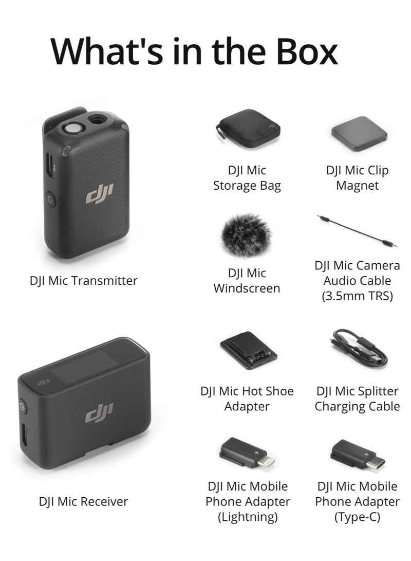 dji - Mic Wireless Microphone Single Kit - (1 TX + 1 RX) - Image 1
