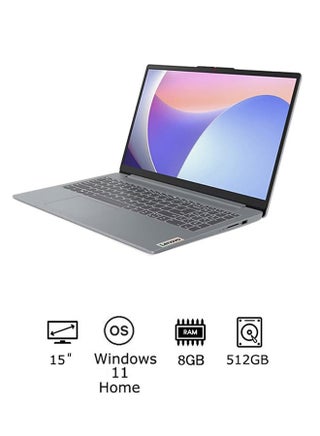 Lenovo IdeaPad Slim 3 15IAH8 (2022) Laptop – 12th Gen Intel Core i5-12450H 15.6inch FHD 512GB SSD 8GB RAM Shared Intel UHD Graphics Windows 11 Home English/Arabic Arctic Grey - pnsku/N70026614V/45/_/1716874634/92400fc2-a502-4fe3-a7d8-4c9dc8ca015e