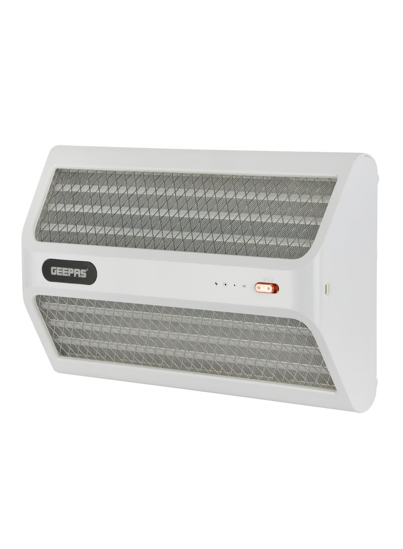 GEEPAS - Rechargeable Dual Sided Insect Killer With Automatic Voltage Regulation, Non-Poison, Non-Smell, Low Power Consumption, Lithium Battery 1200 mAh, Versatile Use, Type C Charging 10 W GBK25606 White - Image 1