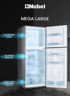Nobel 450 L Gross / 332 L Net , No frost Double Door Refrigerators with Inverter Technology, R600a Refrigerant,Electronic Control System, Inside Light, Vegetable Crisper NR450NF Inox Colour  - Image 2