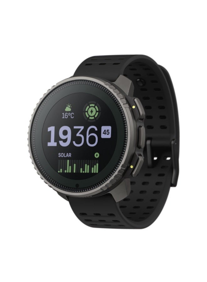 Suunto Vertical Titanium Solar Adventure Watch Solar Charging, Outdoor Offline Maps, Storm Alarm, Weather Forecast, Dual-Band GPS/GNSS, Heart Rate, 95+ Sports Mode, Made In Finland Black - Image 1