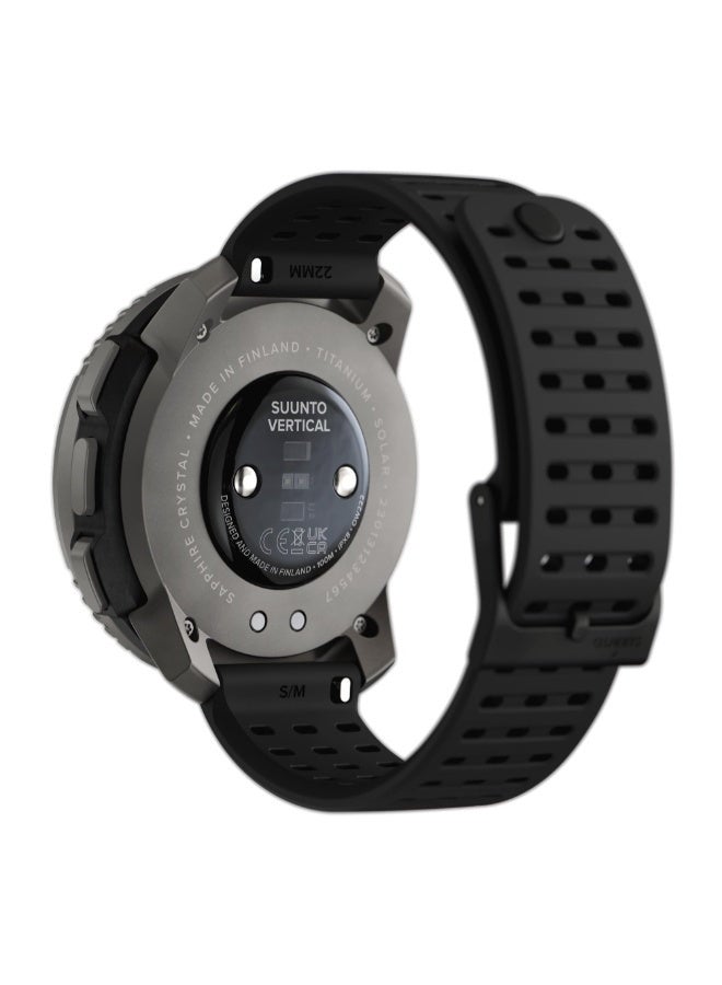 Suunto Vertical Titanium Solar Adventure Watch Solar Charging, Outdoor Offline Maps, Storm Alarm, Weather Forecast, Dual-Band GPS/GNSS, Heart Rate, 95+ Sports Mode, Made In Finland Black - Image 2