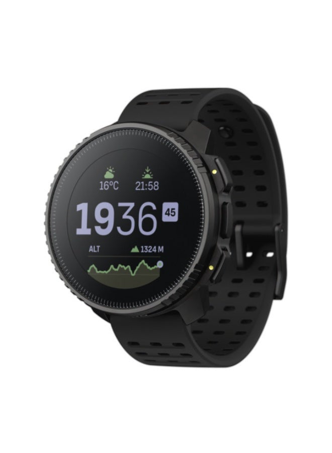 Suunto Vertical Stainless Adventure Watch Long Battery, Outdoor Offline Maps, Storm Alarm, Weather Forecast, Dual-Band GPS/GNSS, Heart Rate, 95+ Sports Mode, Planner, Made In Finland All Black - Image 1