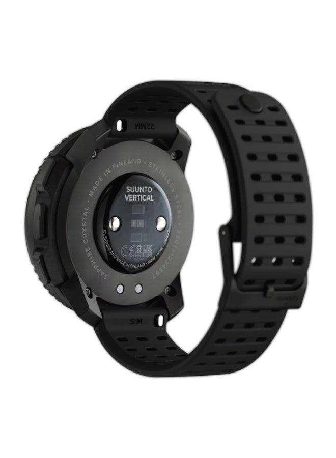 Suunto Vertical Stainless Adventure Watch Long Battery, Outdoor Offline Maps, Storm Alarm, Weather Forecast, Dual-Band GPS/GNSS, Heart Rate, 95+ Sports Mode, Planner, Made In Finland All Black - Image 2