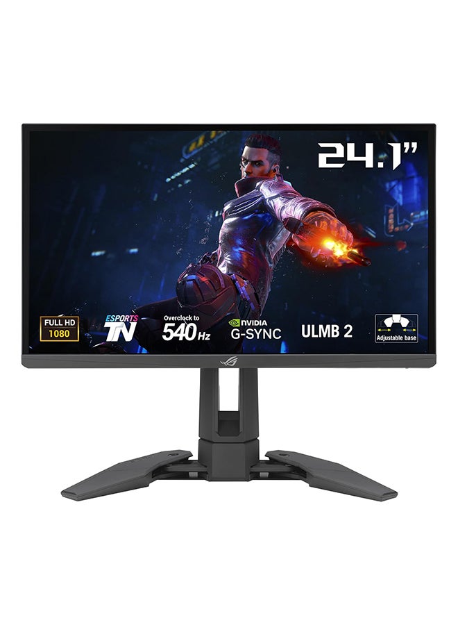 ASUS - 24.1-Inch ROG Swift Pro PG248QP NVIDIA G-SYNC esports Gaming Monitor FHD, 540 Hz (OC), Esports-TN panel, NVIDIA® Reflex Analyzer, ULMB 2, adjustable base, ESS codec, DisplayHDR 400 Black - Image 1